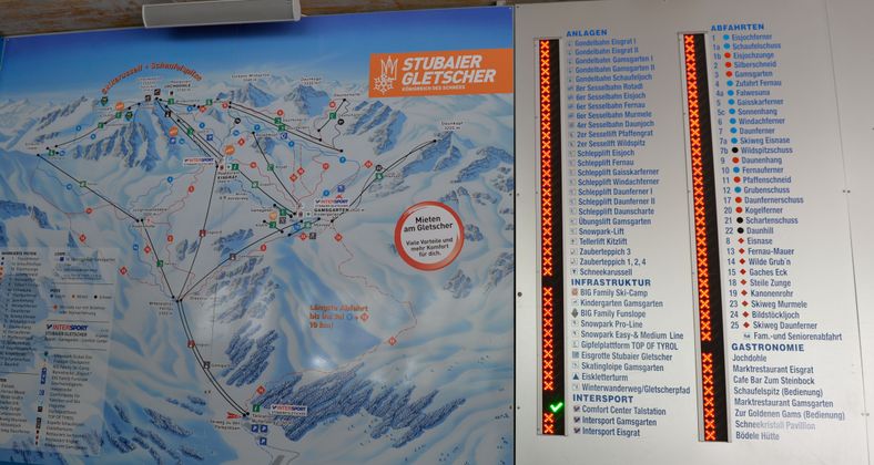 Sturmtief Niklas ließ auch in den Skigebieten die Bahnen still stehen. Unter anderem wurde der Betrieb am Stubaier Gletscher eingestellt.