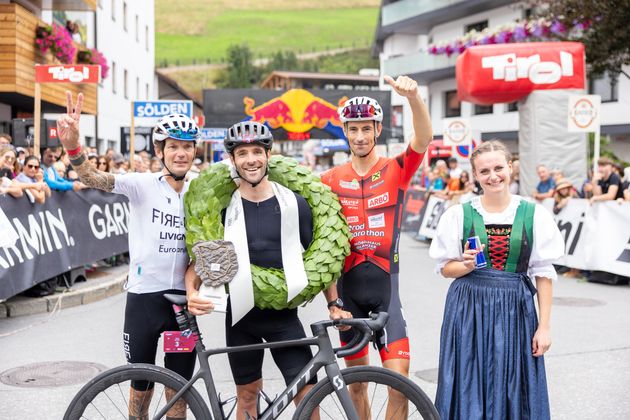 Die Top Drei bei den Herren: Stefano Cecchini Stefano (ITA/3.), Sieger Burke Jack (CAN) und Hans-Jörg Leopold (AUT/2.). 