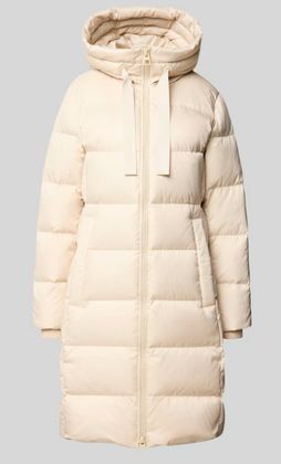 Dieser Damen-Daunenmantel von Marc O’Polo zeigt sich in unifarbener Optik und Regular Fit, wodurch eine angenehme Passform entsteht. Dank Daunen-Feder-Füllung hält der Mantel zuverlässig warm. 