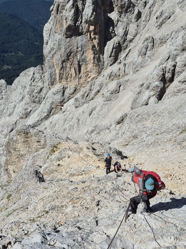 Welche Legende unter den Klettersteigen auf die Zugspitze derzeit saniert wird