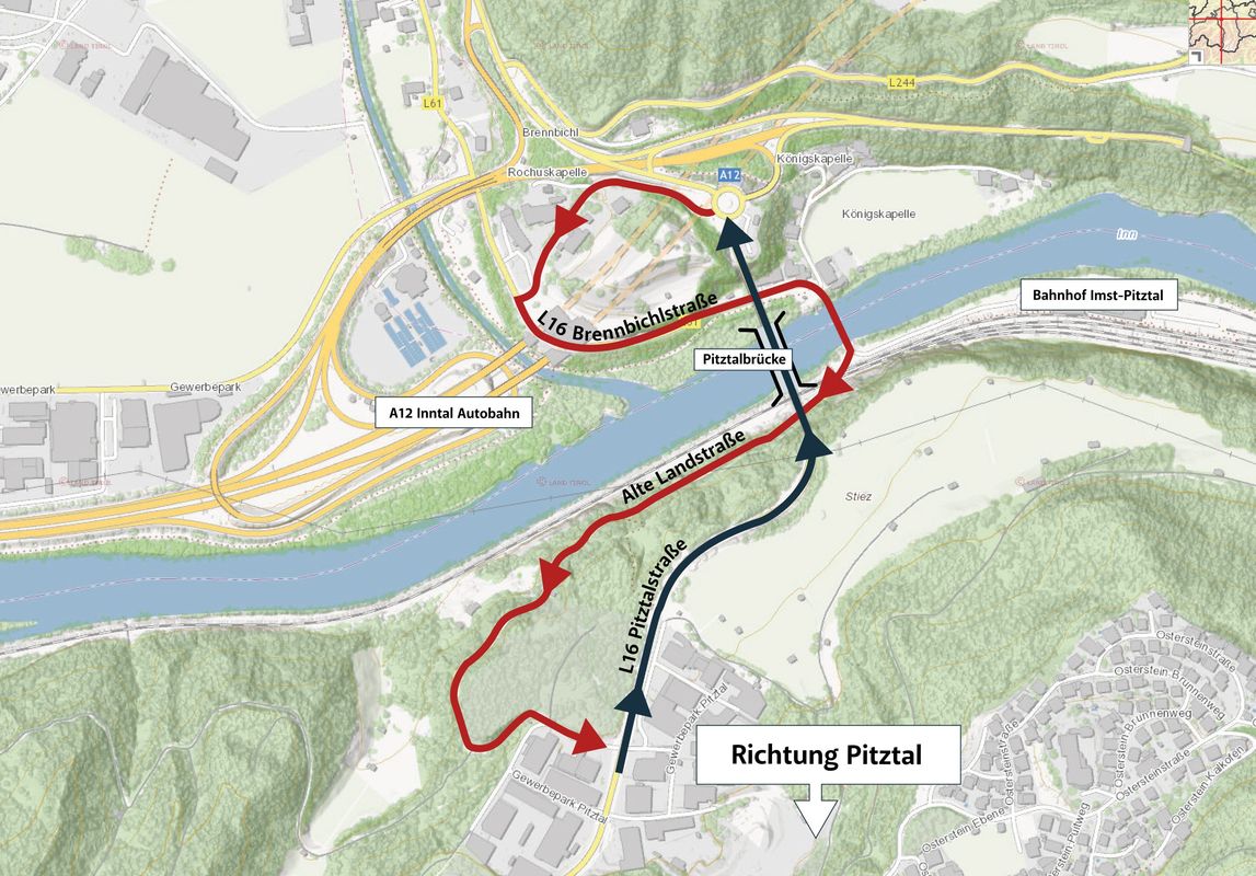 Ab Dienstag wird es ernst: Sanierung der Pitztalbrücke stellt den Verkehr um