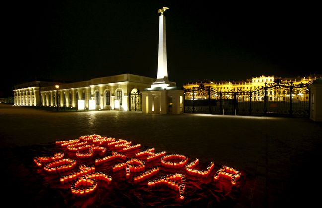 Auch Schloss Schönbrunn machte mit.