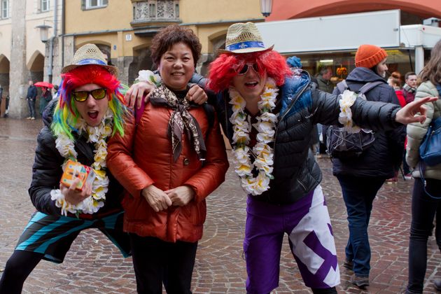 Faschingstreiben in Innsbruck.