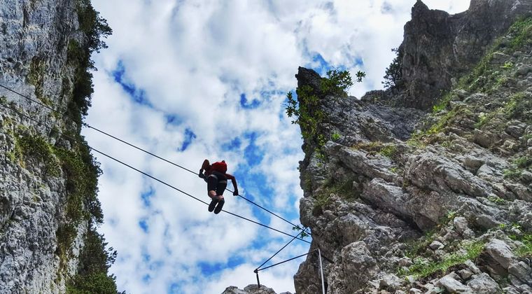 In luftigen Höhen am Wilden Kaiser.