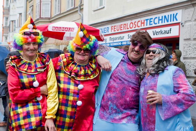 Faschingstreiben in Innsbruck.