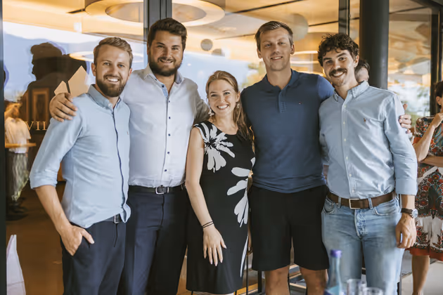Simon Gschwentner, Clemens Lehmden, Eleonora Kahlig, Daniel Bramböck und Gabriel Maier (von links).