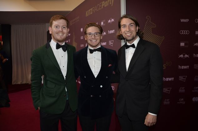 Alexander und Bruder Phillip Muhr (Hallstein Wasser), Blockchain-Experte Chris Miess (r.). 