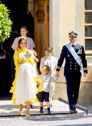 13-06-2025 Sweden Christening of Princess Ines Marie Lilian Silvia 07-02-2025, daughter of Prince Carl Philip and Princess Sofia, with Prince Alexander, Prince Gabriel, Prince Julian in the Drottningholm palace chapel in Stockholm. Â PUBLICATIONxINxGERxSUIxAUTxONLY Copyright: xPPEx