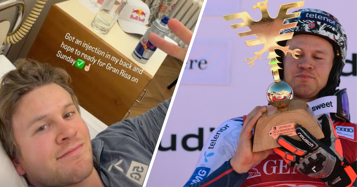 Injection in the back: Ski star sends selfie from hospital bed in ...