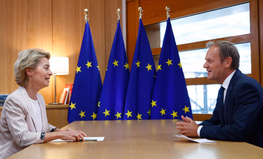 Tusk wirbt für von der Leyen: Kandidatin auf Werbetour in Brüssel