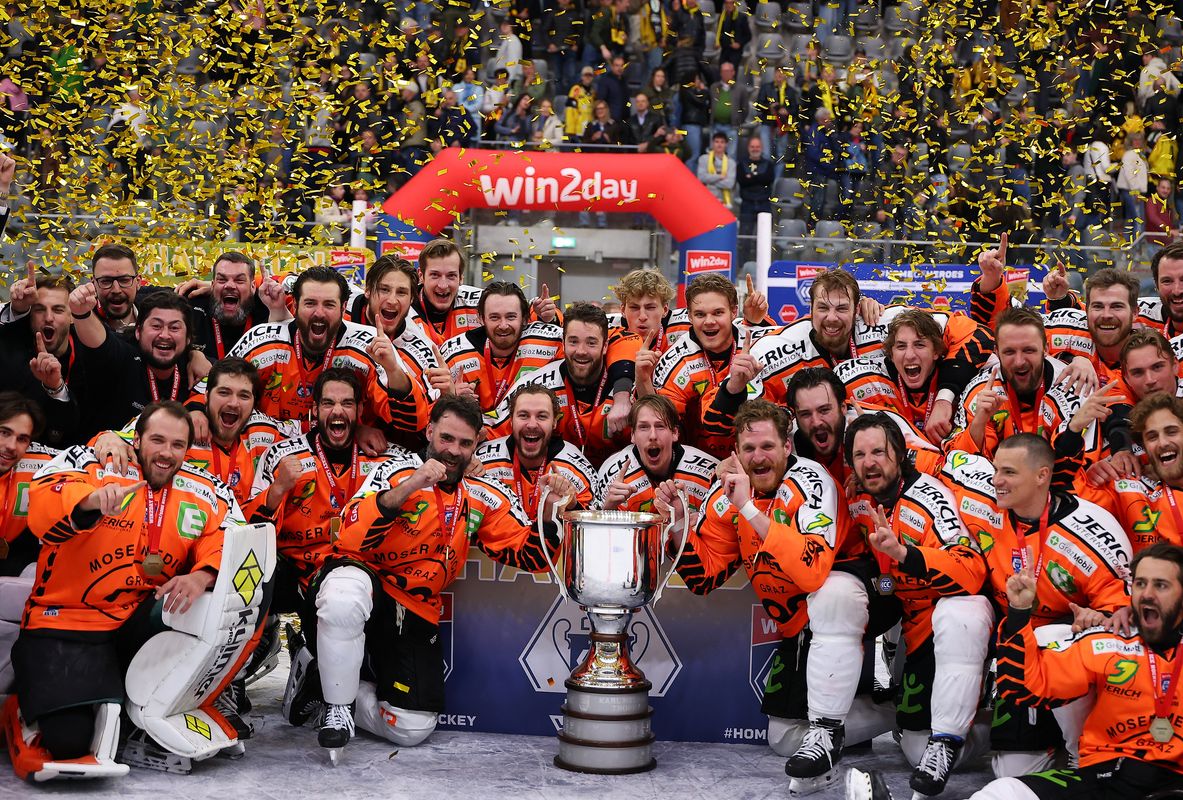 Graz99ers nach 6:2-Sieg über Pustertal erstmals ICE-Champions