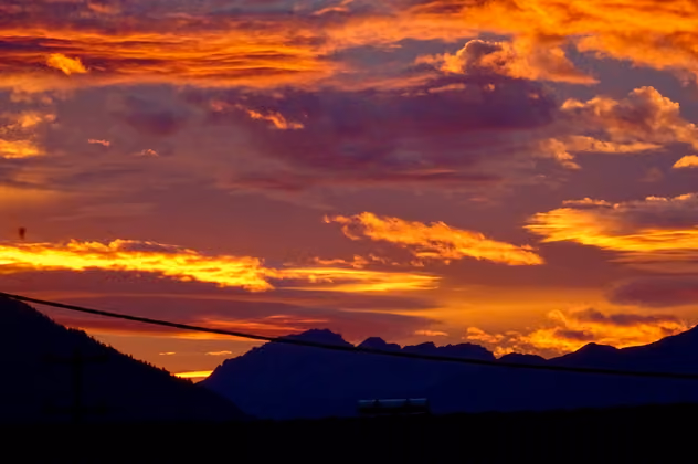 Brennender Himmel über Ranggen.