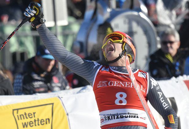 Christof Innerhofer war nach seiner Zielankunft bereits klar, dass ihm ein gewaltiger Lauf gelungen war.
