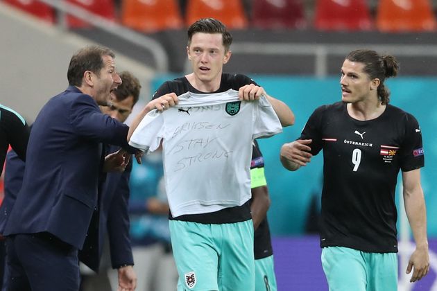 Der ÖFB-Stürmer schickte eine Botschaft an Christian Eriksen: "Eriksen, stay strong."