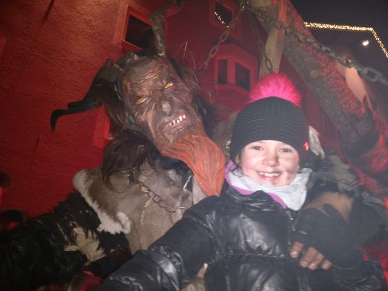 Katharina Gebauer  aus Navis beim Tuifllauf in Matrei am Brenner.