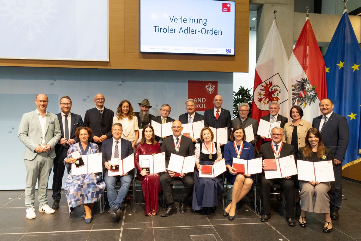 Das Land Tirol sagte 14-mal „Danke“: Adler-Orden im Landhaus verliehen