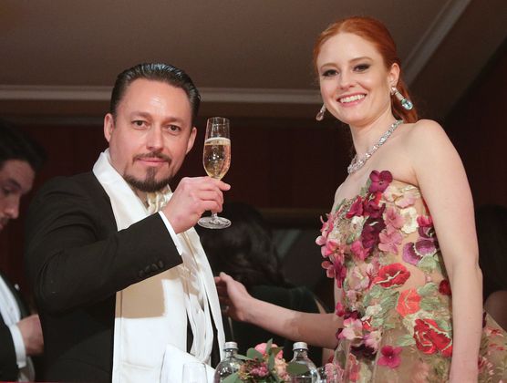 Model Barbara Meier und Unternehmer Klemens Hallmann.