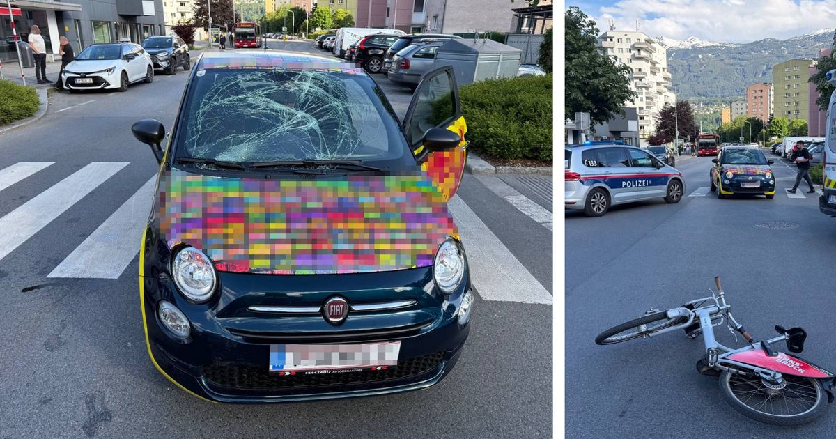 Auto-kollidierte-in-Innsbruck-mit-Radfahrer-Eine-Person-ins-Krankenhaus-gebracht