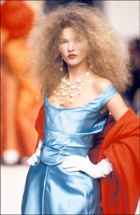 Am Laufsteg für Vivienne Westwood 1995.