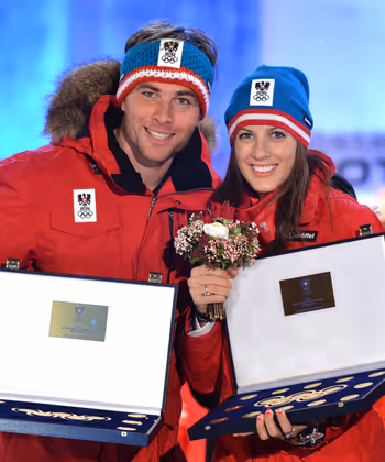Julia Dujmovits und Benjamin Karl holten Gold und Bronze im Snowboard-Parallelslalom.