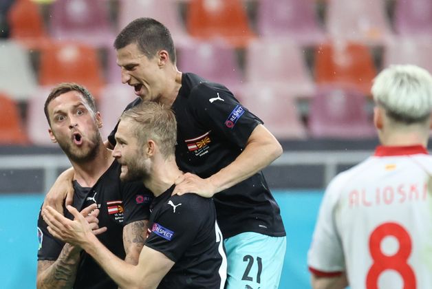 Drei bärenstarke ÖFB-Kicker: Arnautovic, Lainer und Laimer.