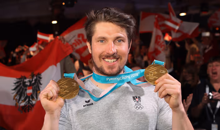 Marcel Hirscher holte gleich zwei Mal Gold: In der Super-Kombination und im Riesentorlauf war der ÖSV-Superstar nicht zu schlagen.