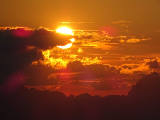Sonnenuntergang am Patscherkofel.