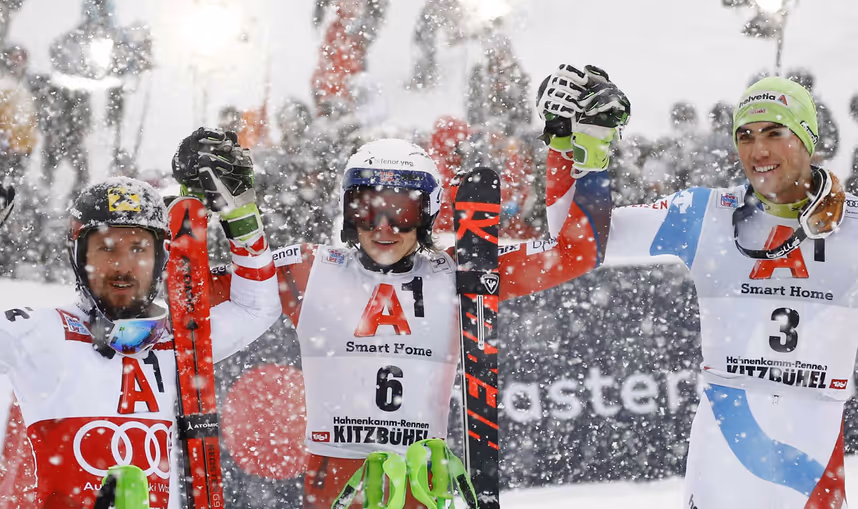 Kristoffersen gewinnt in Kitzbühel vor Hirscher, Drama um Matt